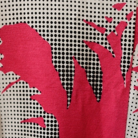 Tribal Plus Size 3X Tropical Tribal Print Twist Top | Doleman Sleeve Rayon - Picture 8 of 13